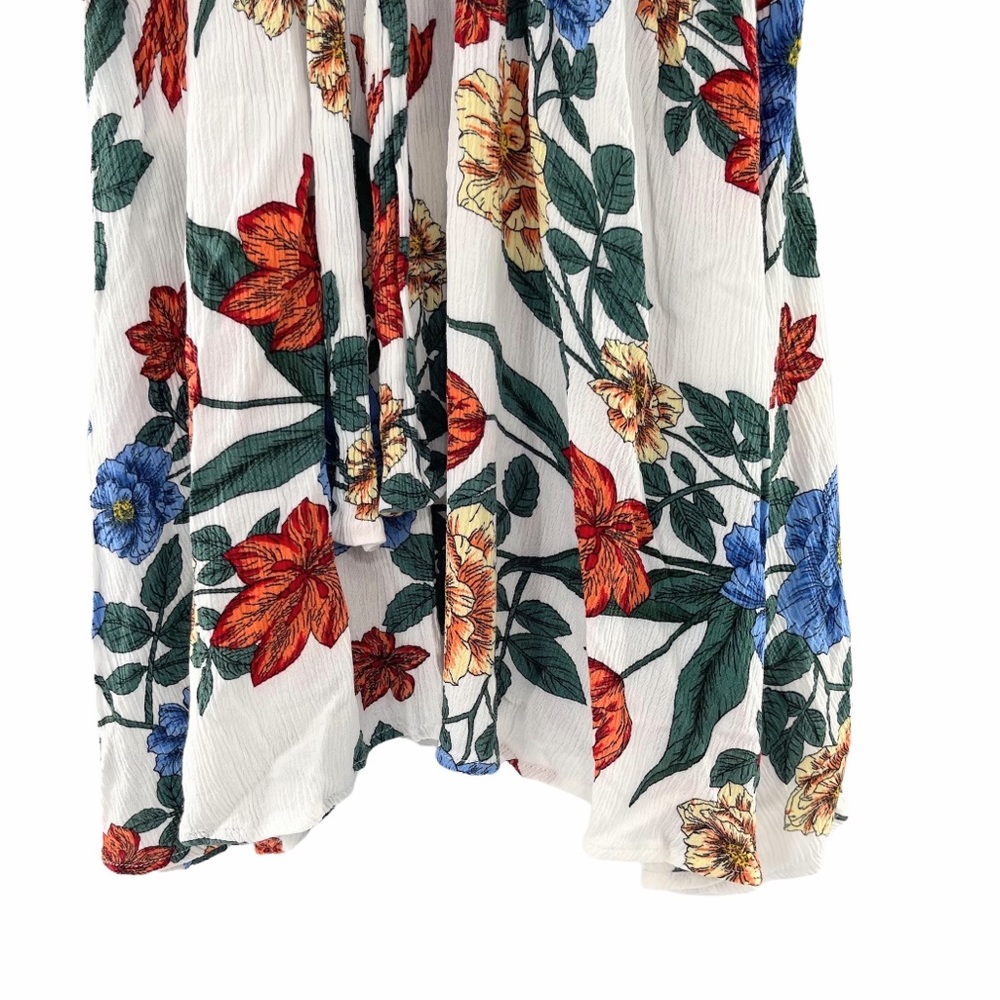 Umgee Floral Tie Front Mini Dress Size Medium - Picture 5 of 12